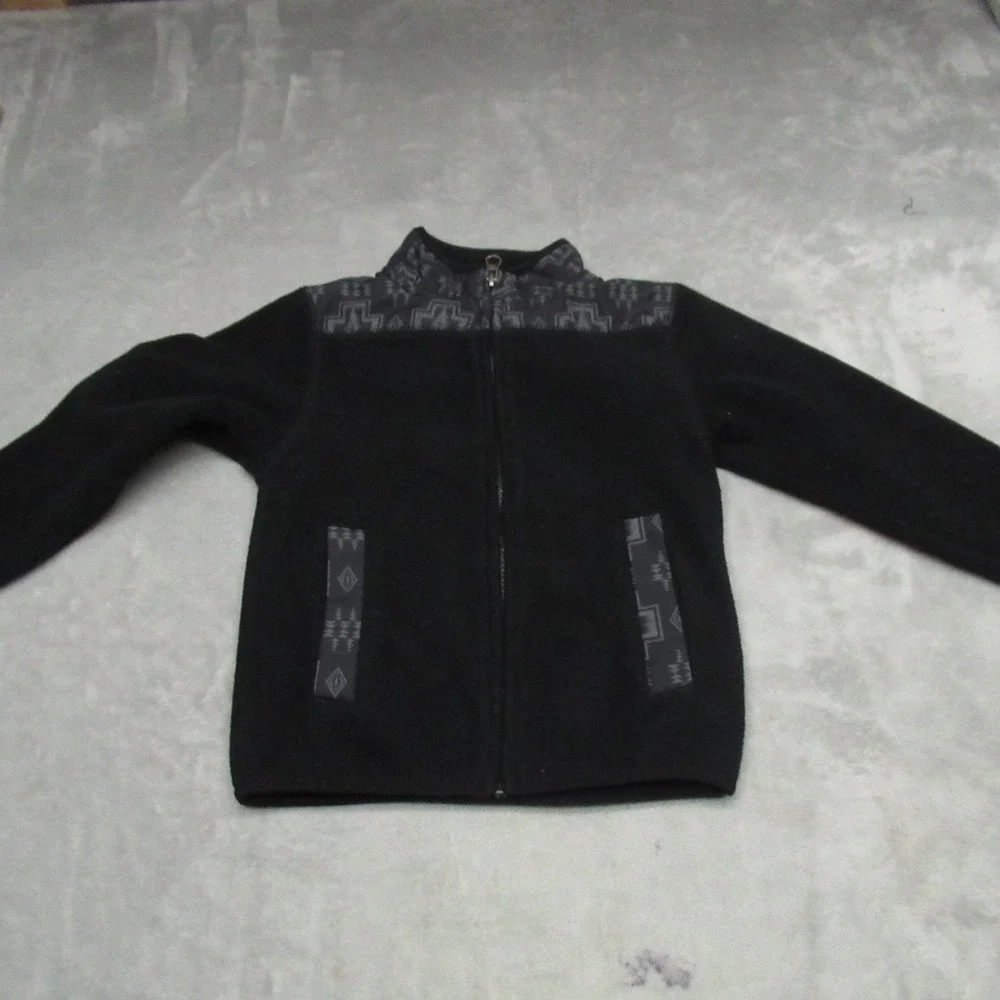 Pendleton Jacket Kids 2-3 Black Fleece Aztec Southwestern Full Zip Warm Layering